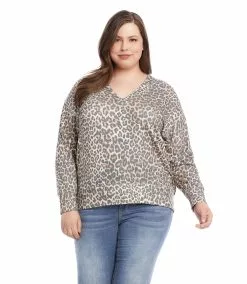 Karen Kane Plus Size V-Neck Top