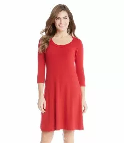 Karen Kane 3/4 Sleeve Sweater Dress 8 Karen Kane 3/4 Sleeve Sweater Dress -karen kane Sales Shop karenkane 2022 fall 3L43418 RED 001