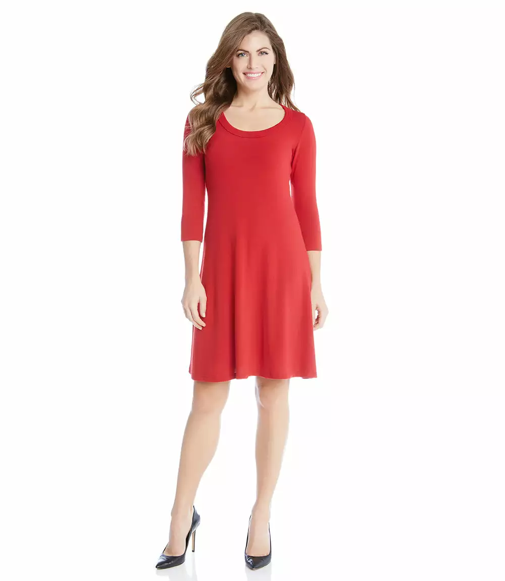 Karen Kane 3/4 Sleeve Sweater Dress 3 Karen Kane 3/4 Sleeve Sweater Dress