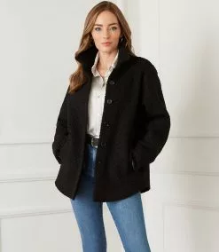 Karen Kane Boucle Shirt Jacket 18 Karen Kane Boucle Shirt Jacket -karen kane Sales Shop karenkane 2022 fall 3L45587 BLK 001