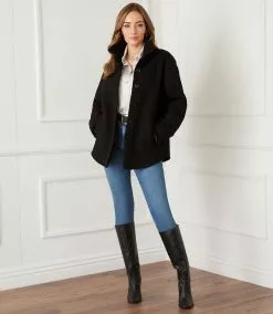 Karen Kane Boucle Shirt Jacket 17 Karen Kane Boucle Shirt Jacket -karen kane Sales Shop karenkane 2022 fall 3L45587 BLK 006