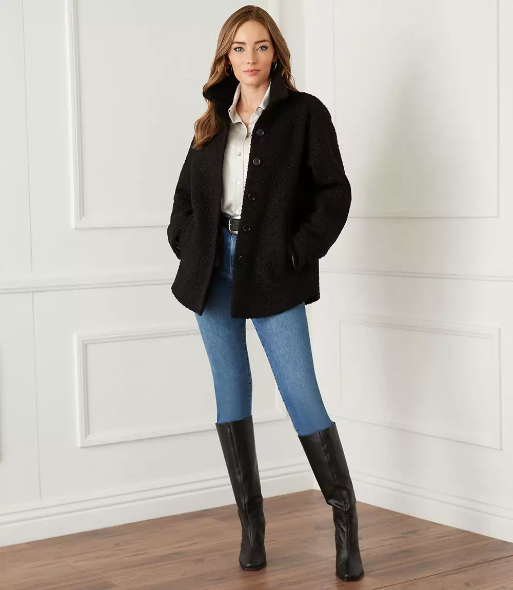 Karen Kane Boucle Shirt Jacket 8 Karen Kane Boucle Shirt Jacket - Image 6