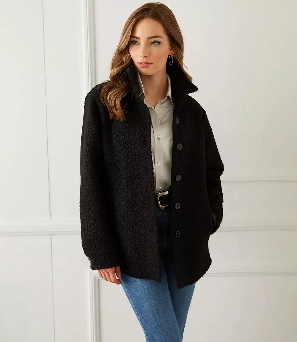 Karen Kane Boucle Shirt Jacket 10 Karen Kane Boucle Shirt Jacket - Image 8