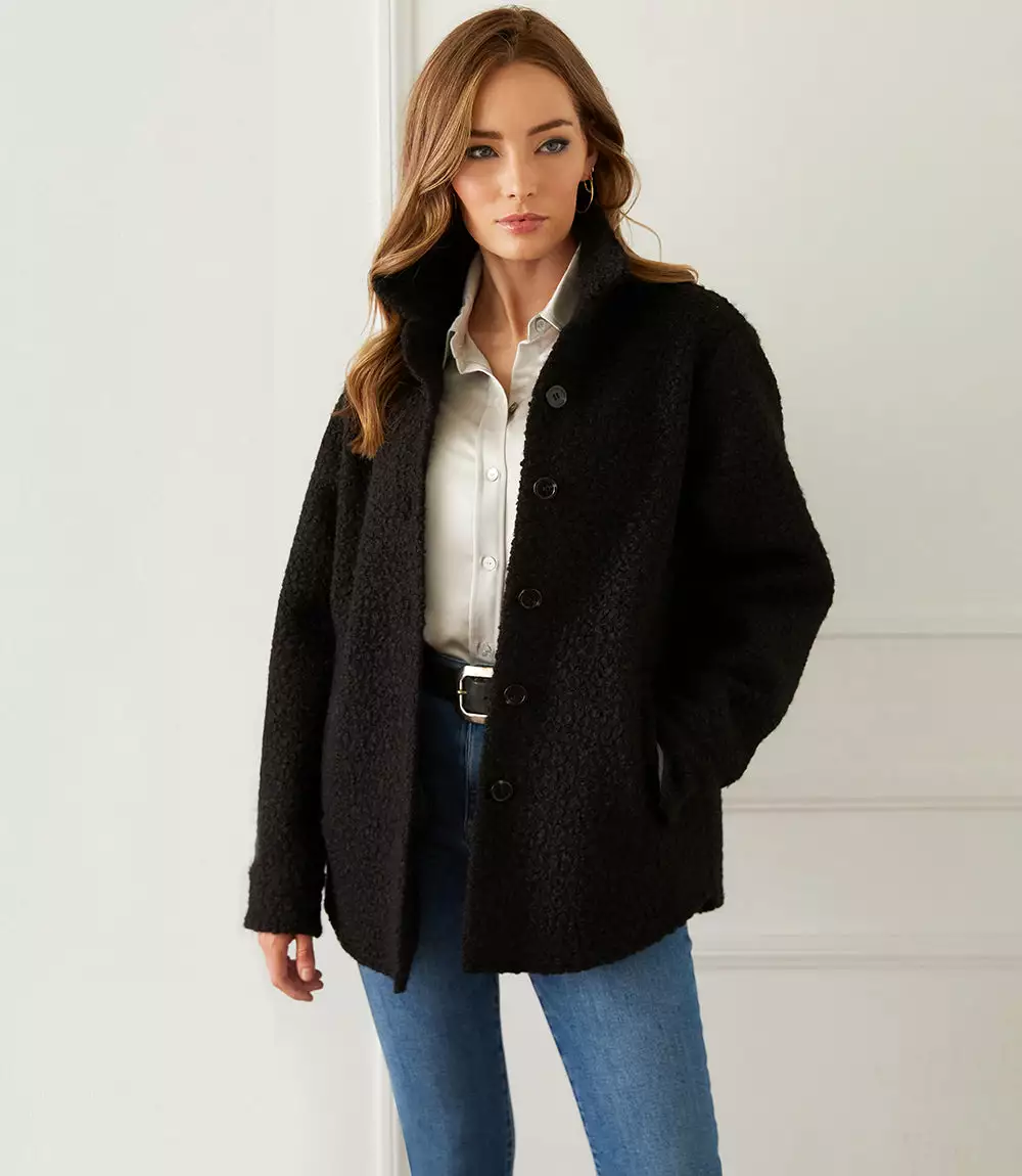 Karen Kane Boucle Shirt Jacket 3 Karen Kane Boucle Shirt Jacket