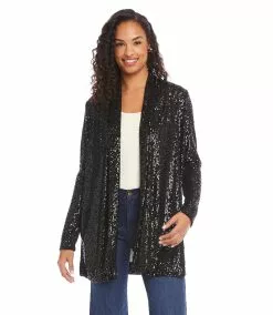 Karen Kane Sequin Duster -karen kane Sales Shop karenkane 2022 fall 3L49580 BLK 1966