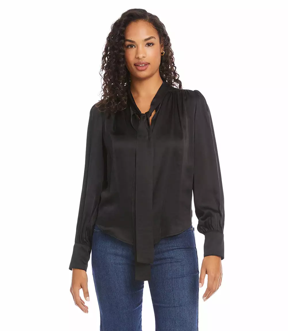 Karen Kane Long Sleeve Bow Blouse 3 Karen Kane Long Sleeve Bow Blouse
