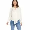 Karen Kane Long Sleeve Bow Blouse -karen kane Sales Shop karenkane 2022 fall 3L63552 CRE 0863