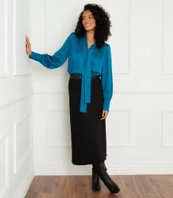 Karen Kane Long Sleeve Bow Blouse -karen kane Sales Shop karenkane 2022 fall 3L63552 TEA 132795 30a1647f f1ae 450e b533 a970492a7197