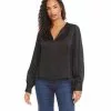 Karen Kane Shirred Blouson Sleeve Top -karen kane Sales Shop karenkane 2022 fall 3L63553 BLK 1772
