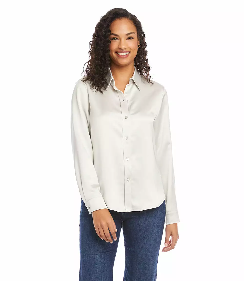 Karen Kane Petite Size Long Sleeve Shirt 3 Karen Kane Petite Size Long Sleeve Shirt