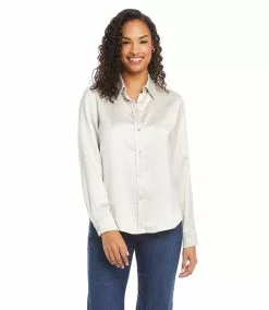 Karen Kane Petite Size Long Sleeve Shirt