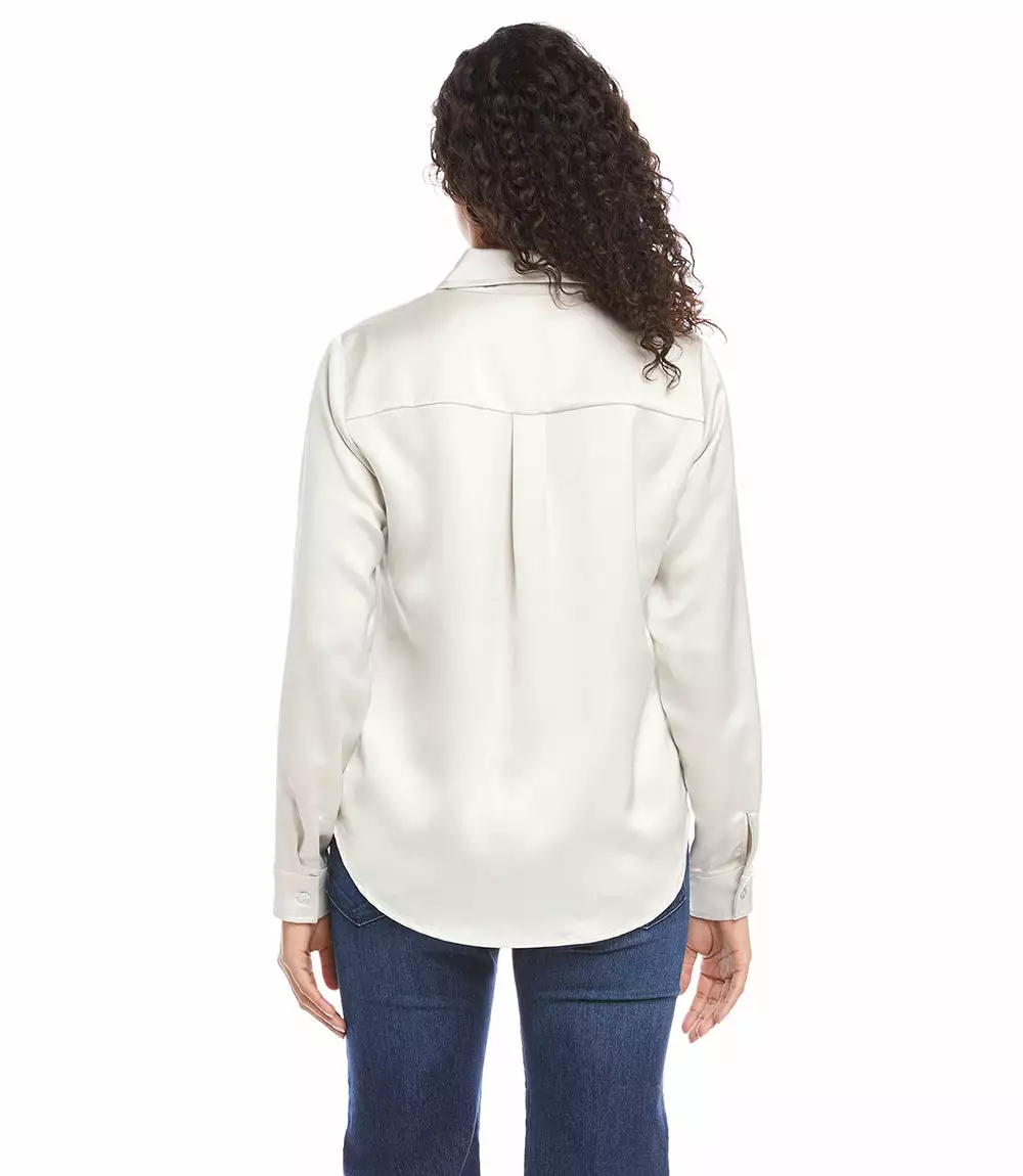 Karen Kane Petite Size Long Sleeve Shirt 4 Karen Kane Petite Size Long Sleeve Shirt - Image 2