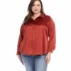 Karen Kane Plus Size Long Sleeve Shirt -karen kane Sales Shop karenkane 2022 fall 3L68115W RUS 001