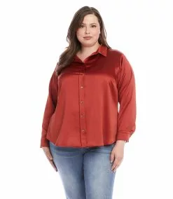 Karen Kane Plus Size Long Sleeve Shirt