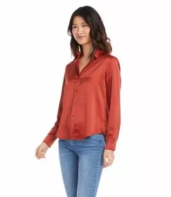 Karen Kane Long Sleeve Shirt -karen kane Sales Shop karenkane 2022 fall 3L68115 RUS 003