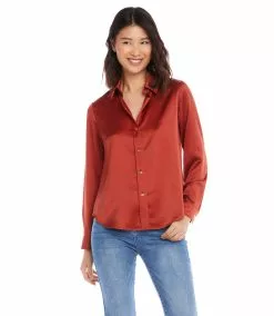 Karen Kane Long Sleeve Shirt -karen kane Sales Shop karenkane 2022 fall 3L68115 RUS 004
