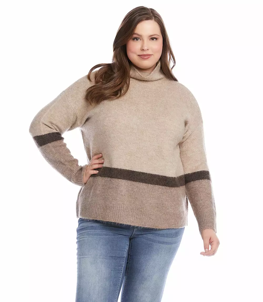 Karen Kane Plus Size Colorblock Sweater 7 Karen Kane Plus Size Colorblock Sweater - Image 5
