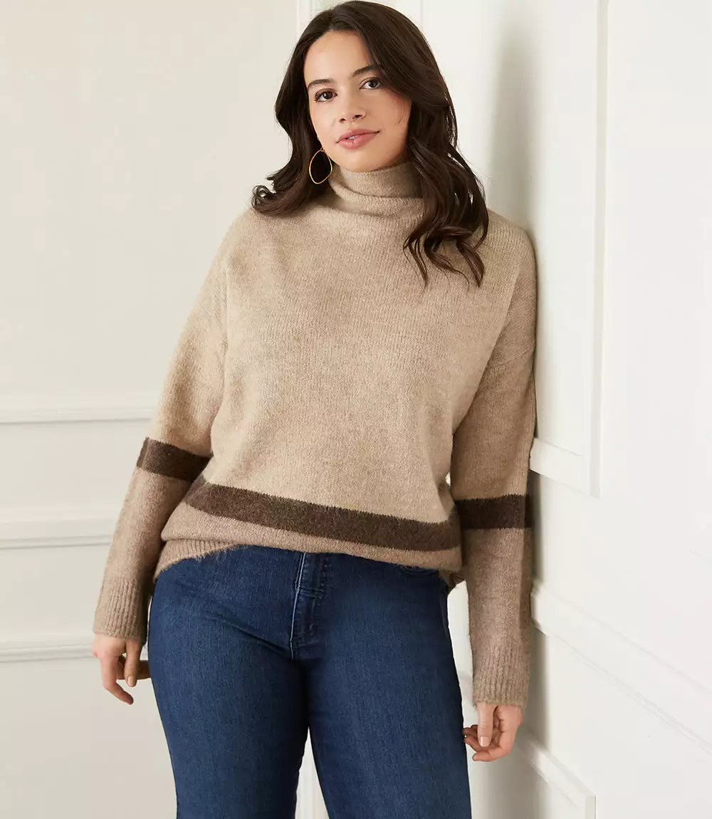 Karen Kane Plus Size Colorblock Sweater 3 Karen Kane Plus Size Colorblock Sweater
