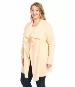 Karen Kane Plus Size Drape Cardigan -karen kane Sales Shop karenkane 2022 fall 3L89421W ECR 003