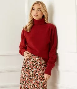 Karen Kane Poof Sleeve Turtleneck -karen kane Sales Shop karenkane 2022 fall 3L89440 RUS 001