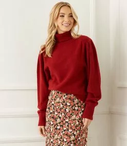 Karen Kane Poof Sleeve Turtleneck