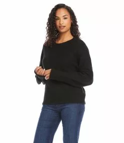 Karen Kane Blouson Sleeve Sweater -karen kane Sales Shop karenkane 2022 fall 3L89501 BLK 004