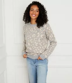 Karen Kane Animal Jacquard Pullover 16 Karen Kane Animal Jacquard Pullover -karen kane Sales Shop karenkane 2022 fall 3L89543 LEO 133839