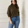 Karen Kane Plus Size Mock Neck Sweater -karen kane Sales Shop karenkane 2022 fall 3N94225W OLI 008
