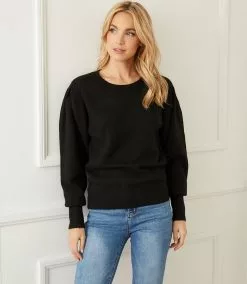 Karen Kane Pleat Sleeve Sweater 14 Karen Kane Pleat Sleeve Sweater -karen kane Sales Shop karenkane 2022 fall 3N94229 BLK 001