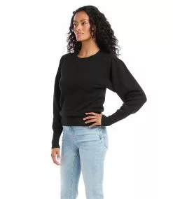 Karen Kane Pleat Sleeve Sweater 13 Karen Kane Pleat Sleeve Sweater -karen kane Sales Shop karenkane 2022 fall 3N94229 BLK 004