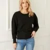 Karen Kane Pleat Sleeve Sweater -karen kane Sales Shop karenkane 2022 fall 3N94229 BLK 005
