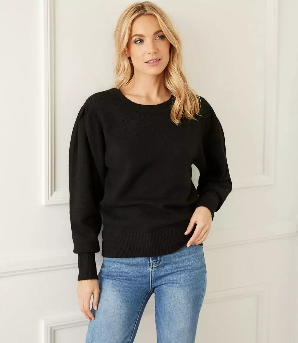 Karen Kane Pleat Sleeve Sweater 3 Karen Kane Pleat Sleeve Sweater