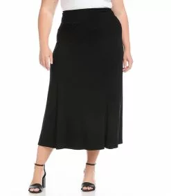 Karen Kane Plus Size Maxi Skirt -karen kane Sales Shop karenkane 2022 fall L13036W BLK 004 1
