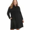 Karen Kane Plus Size Quinn Turtleneck Dress -karen kane Sales Shop karenkane 2022 fall L13394W BLK 001
