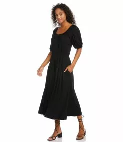 Karen Kane Petite Size Peasant Artisan Dress -karen kane Sales Shop karenkane 2022 spring 1L13123P BLK 004 1
