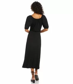 Karen Kane Peasant Artisan Dress -karen kane Sales Shop karenkane 2022 spring 1L13123 BLK 003