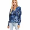Karen Kane Petite Size Tie-Dye Burnout V-Neck Top -karen kane Sales Shop karenkane 2022 spring 1L48577P NAV 005 189702ef 9c0c 4bb2 828e db455cadb243
