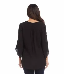 Karen Kane Bracelet Sleeve Asymmetric Top 10 Karen Kane Bracelet Sleeve Asymmetric Top -karen kane Sales Shop karenkane 2022 spring 1L55204 BLK 002