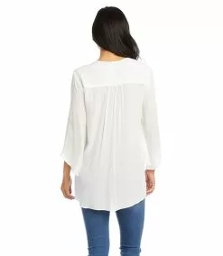 Karen Kane Bracelet Sleeve Asymmetric Top -karen kane Sales Shop karenkane 2022 spring 1L55204 WHT 002