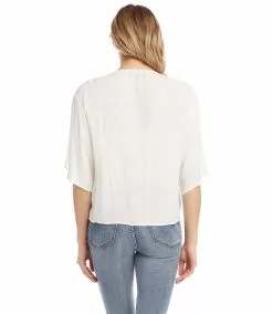 Karen Kane Crochet Neck Tie-Front Top 10 Karen Kane Crochet Neck Tie-Front Top -karen kane Sales Shop karenkane 2022 spring 1L55208 CRE 003