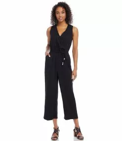 Karen Kane Cropped Jumpsuit -karen kane Sales Shop karenkane 2022 spring L52500 BLK 002 723b57df 3f29 46db 9c0d 05c8fac37d88