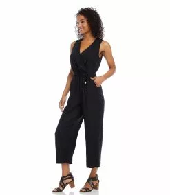 Karen Kane Cropped Jumpsuit -karen kane Sales Shop karenkane 2022 spring L52500 BLK 004 249dc9a4 6a5f 4bdd 9327 9c5deb0adad6