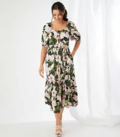 Karen Kane Poof Sleeve Dress