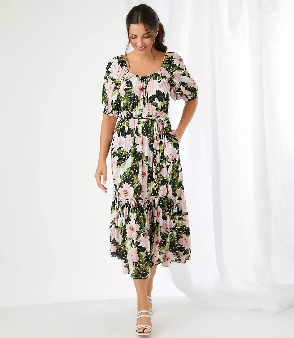 Karen Kane Poof Sleeve Dress 3 Karen Kane Poof Sleeve Dress