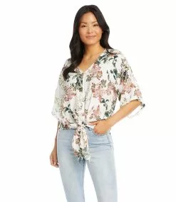 Karen Kane Tie-Front Top