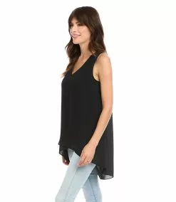 Karen Kane Layered V-Neck Tank 9 Karen Kane Layered V-Neck Tank -karen kane Sales Shop karenkane 2022 summer 2L25409 BLK 003