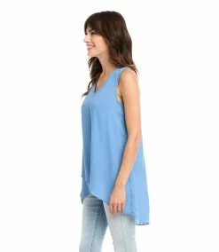 Karen Kane Layered V-Neck Tank -karen kane Sales Shop karenkane 2022 summer 2L25409 CHA 003