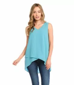 Karen Kane Layered V-Neck Tank