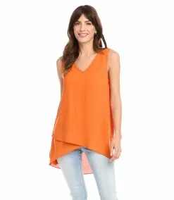 Karen Kane Layered V-Neck Tank