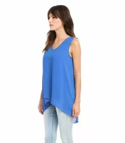 Karen Kane Layered V-Neck Tank -karen kane Sales Shop karenkane 2022 summer 2L25409 TIB 003